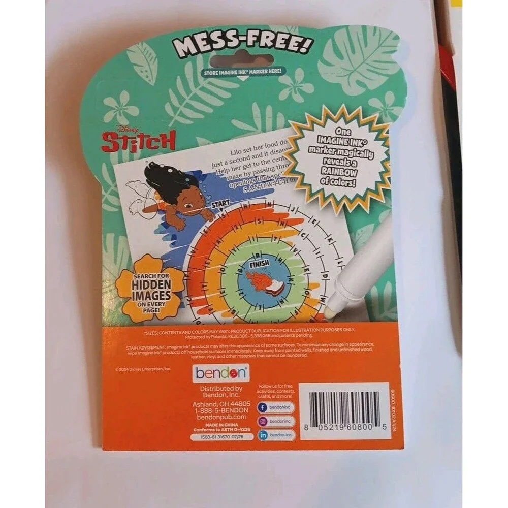 Disney Stitch Magine Ink Coloring Book With Mess Free Marker